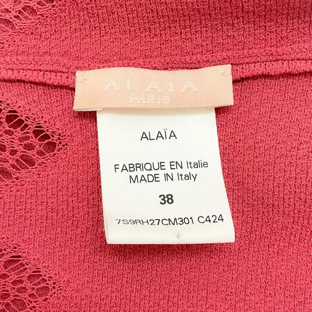 Alaia Pink Knit Sleeveless Dress - Picture 4 of 4